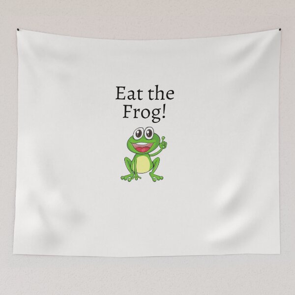 Item preview, Eat the Frog motivational fun design designed and sold by Evartdesign.