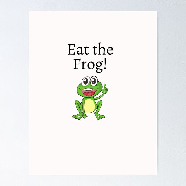 Item preview, Eat the Frog motivational fun design designed and sold by Evartdesign.