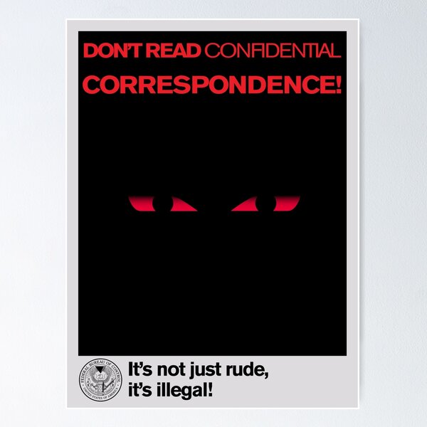 Item preview, CONTROL Don't Read Confidential Correspondence designed and sold by surrealvault.