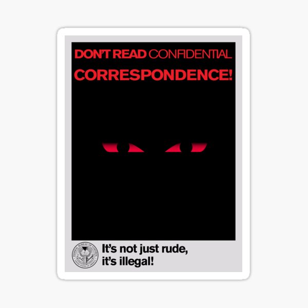 Item preview, CONTROL Don't Read Confidential Correspondence designed and sold by surrealvault.