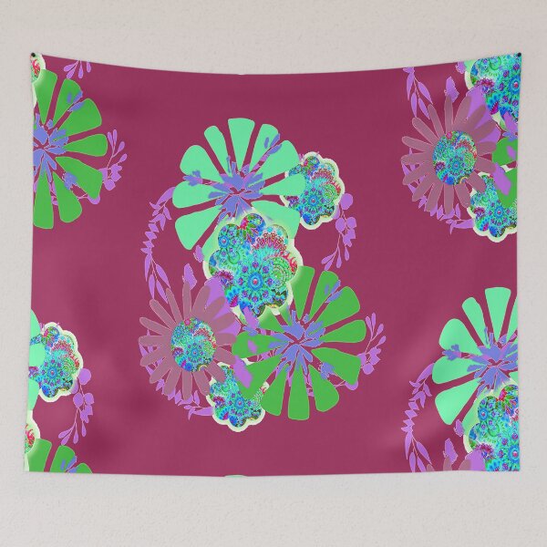 Item preview,  Bohemian Colorful Floral Abstract Art Design, nr 3,Graphic Psychedelic Abstract Art, Inspired by Nature-floral abstract art designed and sold by Adri Barnard.