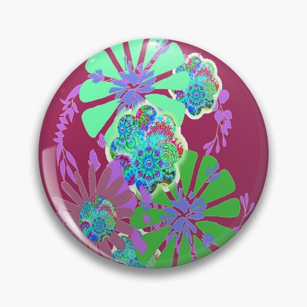 Artikelvorschau,  Bohemian Colorful Floral Abstract Art Design, nr 3, Graphic Psychedelic Abstract Art, Inspiriert von der Natur-Blumen-abstrakte Kunst entworfen und verkauft von Adri Barnard.