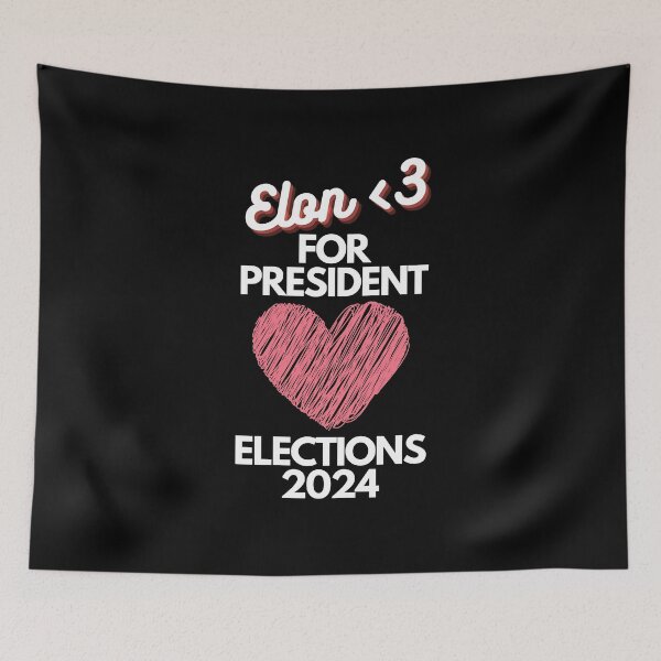 Item preview, 3 Elon <3 For President Design designed and sold by SweetEnjoyable.