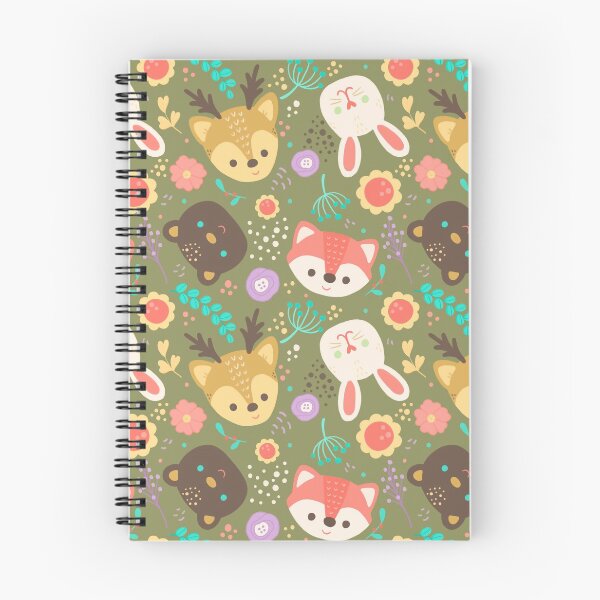 Item preview, Cute Woodland Animals and Flowers Pattern designed and sold by julianamotzko.