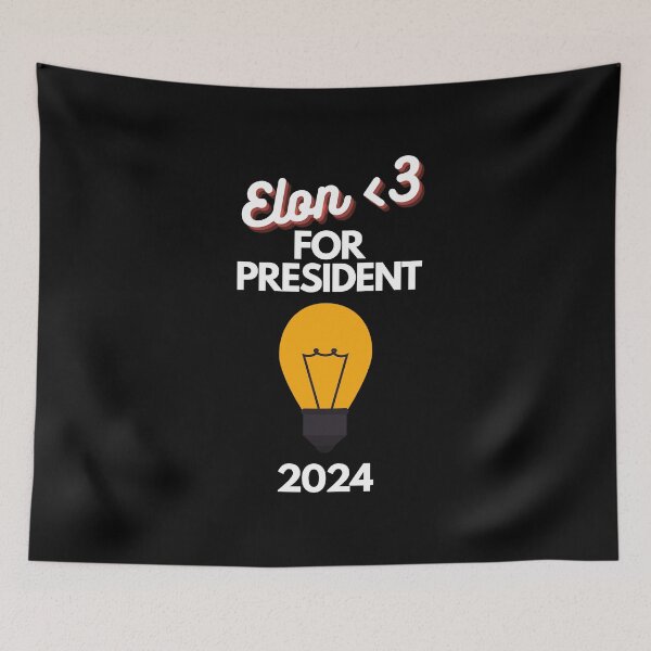 Item preview, 8 Elon <3 For President Design designed and sold by SweetEnjoyable.
