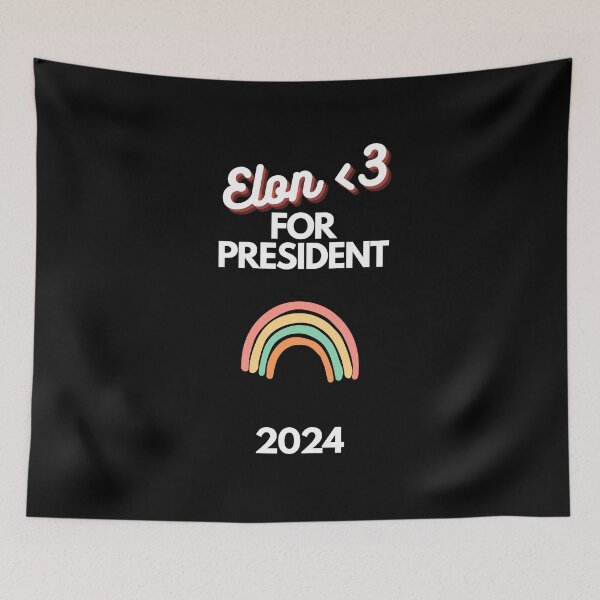 Item preview, 9 Elon <3 For President Design designed and sold by SweetEnjoyable.