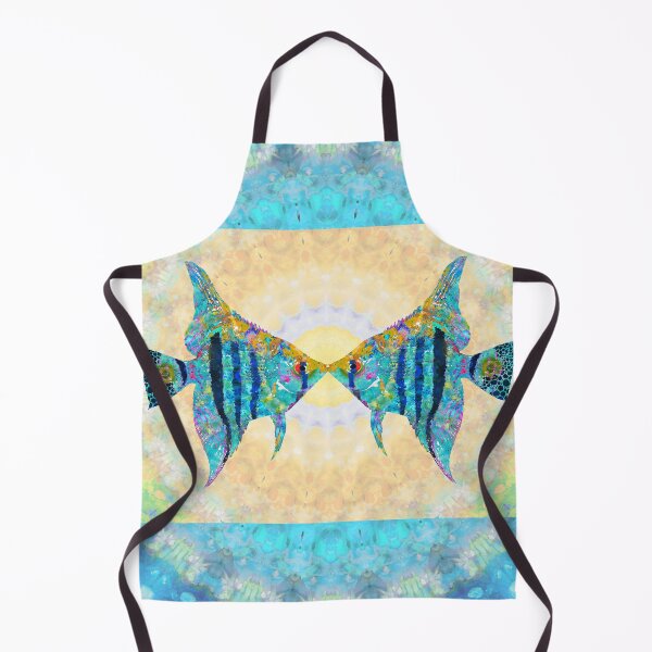 Item preview, Colorful Tropical Angel Fish Kiss Art designed and sold by Sharon Cummings Art.