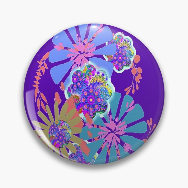 Artikelvorschau, Bohemian Colorful Floral Abstract Art Design, Nr. 5, Graphic Psychedelic Abstract Art, Inspiriert von der Natur-Blumen-abstrakte Kunst entworfen und verkauft von Adri Barnard.