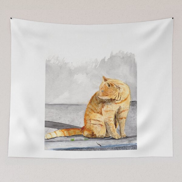Item preview, My friend Rosalina Cat Watercolor Portrait designed and sold by Sandra Connelly.