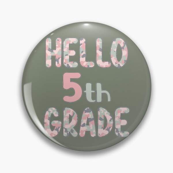 Item preview, Hello 5th Grade - Pink Camo designed and sold by GrimButterfly.