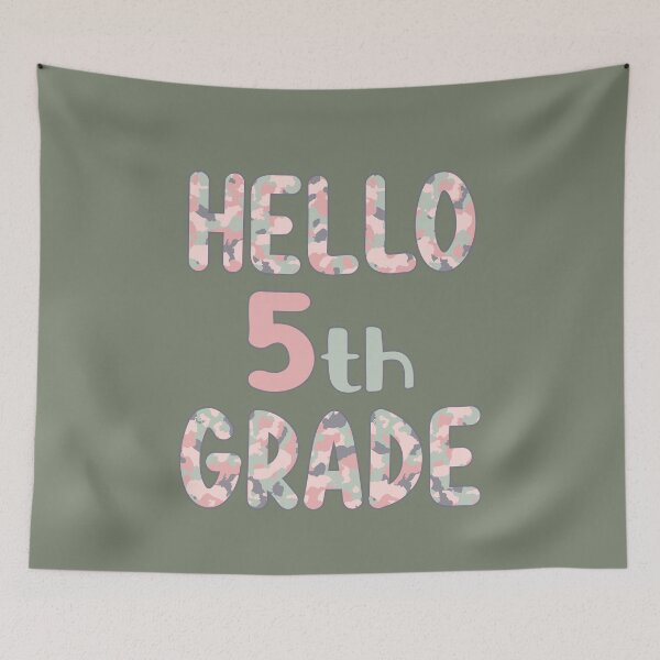 Item preview, Hello 5th Grade - Pink Camo designed and sold by GrimButterfly.