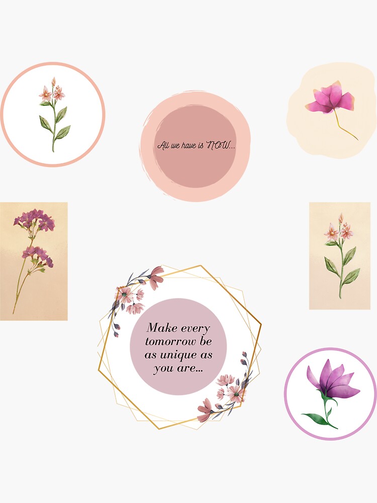 Sticker Mixed pastel roses