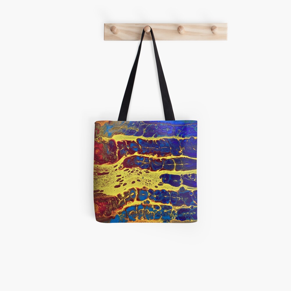 Liquid Lava Gold, Desert Hippie Arts Tote Bag