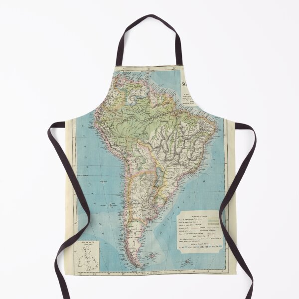 Item preview, Old South America Map (1883) Vintage Southern Americas Continent Atlas designed and sold by BravuraMedia.