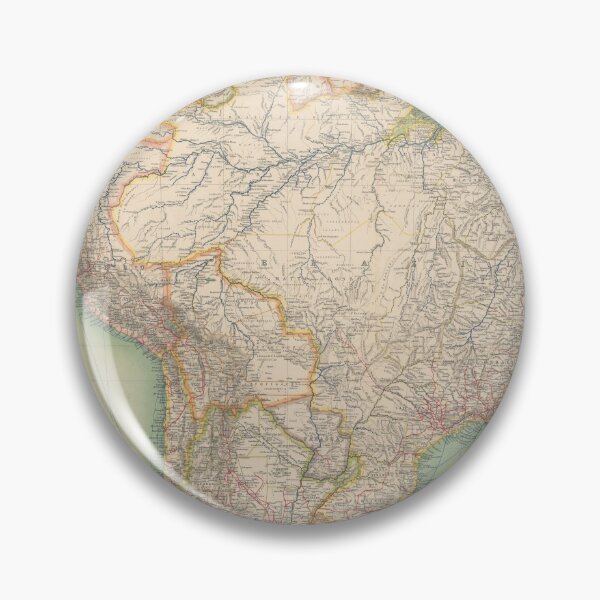 Item preview, Old South America Map (1883) Vintage Southern Americas Continent Atlas designed and sold by BravuraMedia.