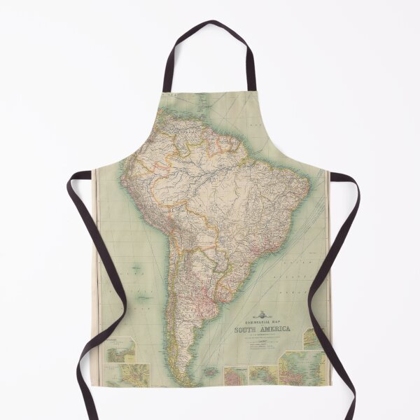 Item preview, Old South America Map (1883) Vintage Southern Americas Continent Atlas designed and sold by BravuraMedia.