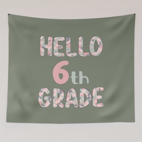 Item preview, Hello 6th Grade - Pink Camo designed and sold by GrimButterfly.