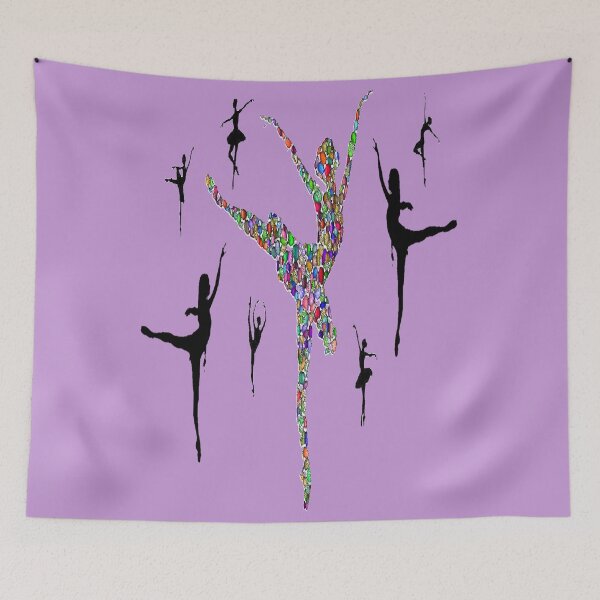 Item preview, Abstract Dancing Ballerina Design, graphic psychedelic abstract art, trippy graphic psychedelic arte abstracto designed and sold by Adri Barnard.