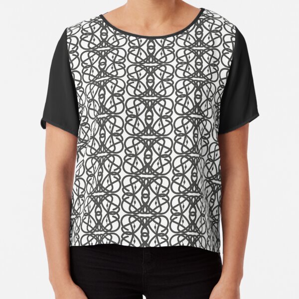 Stylized Hemoglobin - Black Chiffon Top