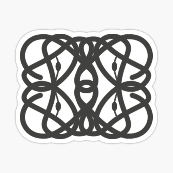 Stylized Hemoglobin - Black Sticker