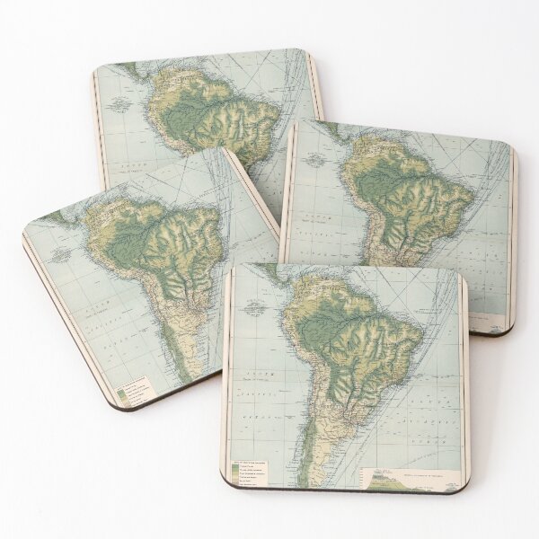 Item preview, Old South America Commercial Shipping Route Map (1907) Southern Americas Nautical Chart designed and sold by BravuraMedia.