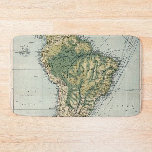Item preview, Old South America Commercial Shipping Route Map (1907) Southern Americas Nautical Chart designed and sold by BravuraMedia.
