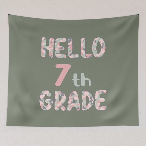 Item preview, Hello 7th Grade - Pink Camo designed and sold by GrimButterfly.