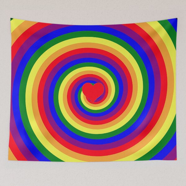 Item preview, Rainbow Pride Spiral with Small Heart designed and sold by CalamityToys.