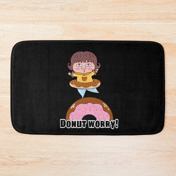 Item preview, Donut Worry! Middle finger girl balances atop rolling donut (Don't worry!) designed and sold by Ms-Wgaf.