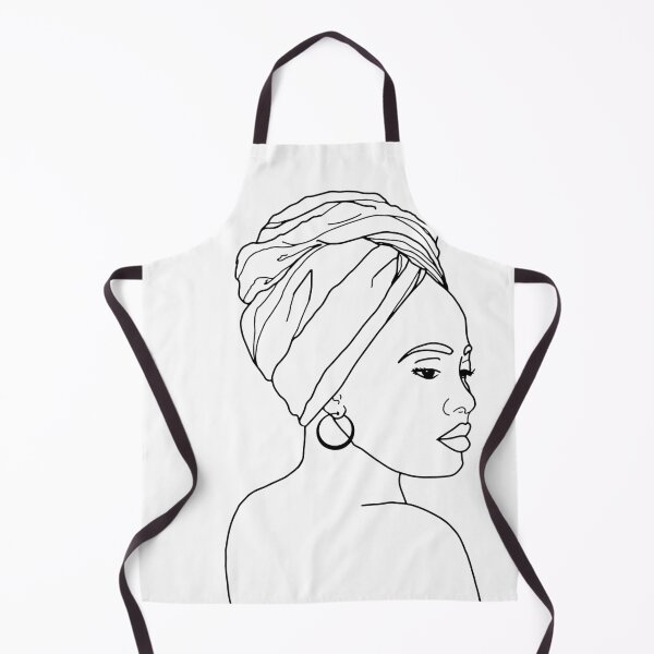 Item preview, Black And White Line Art Female Portrait designed and sold by artsandsoul.