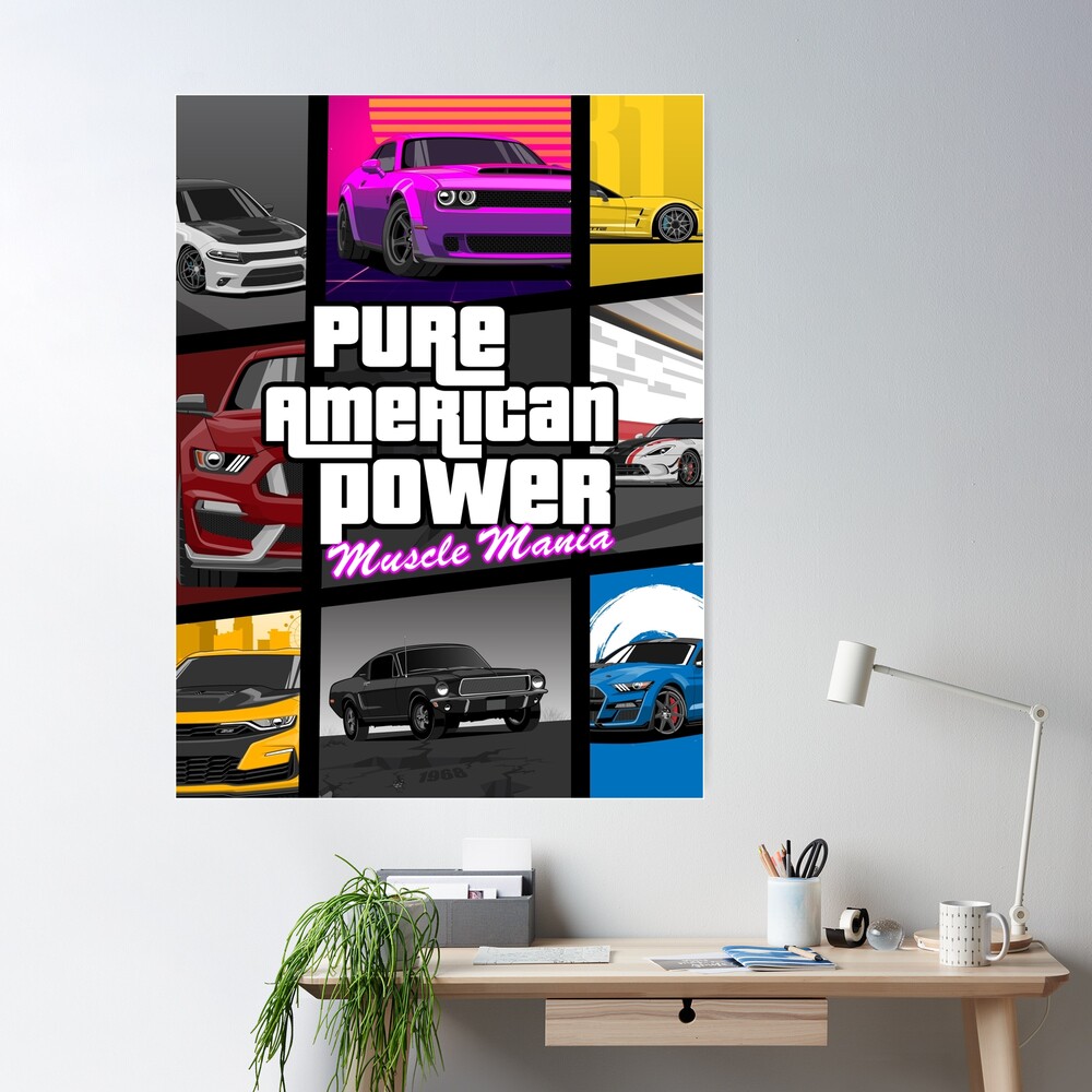 Pure American Power, Muscle Mania Poster for Sale by ElseWorldDesign