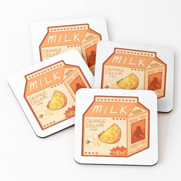 Item preview, orange vanilla cream milk carton designed and sold by peachberrymilk.