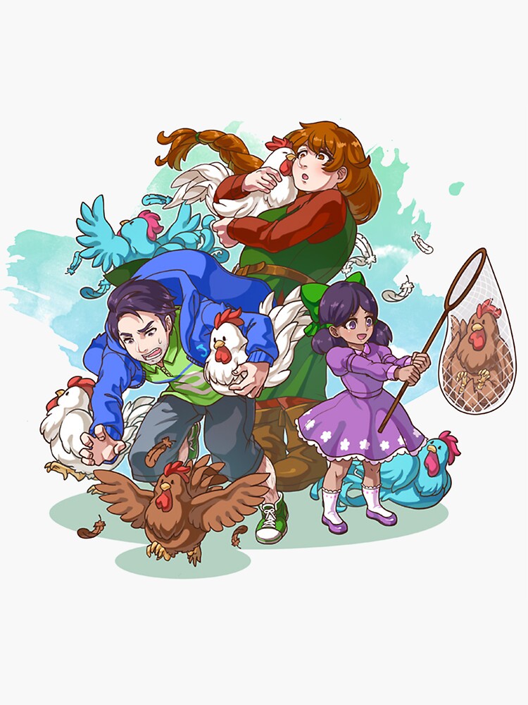 stardew-valley-game-chickens-sticker-for-sale-by-gnextdoor22