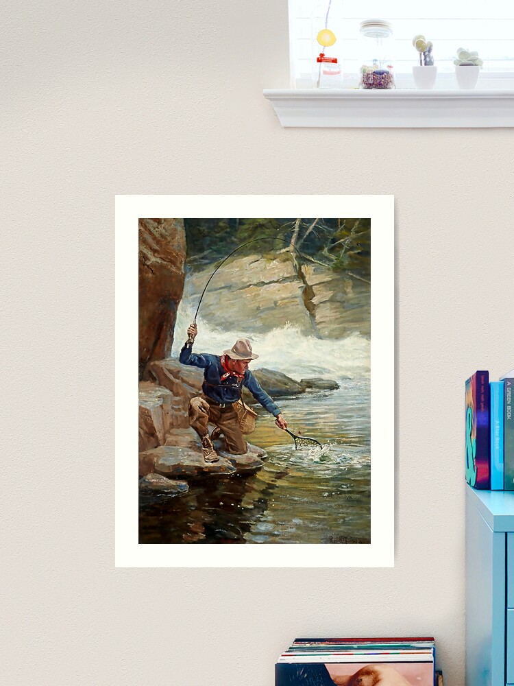 “Critical Moment” Fishing Art by Philip R Goodwin | Art Print