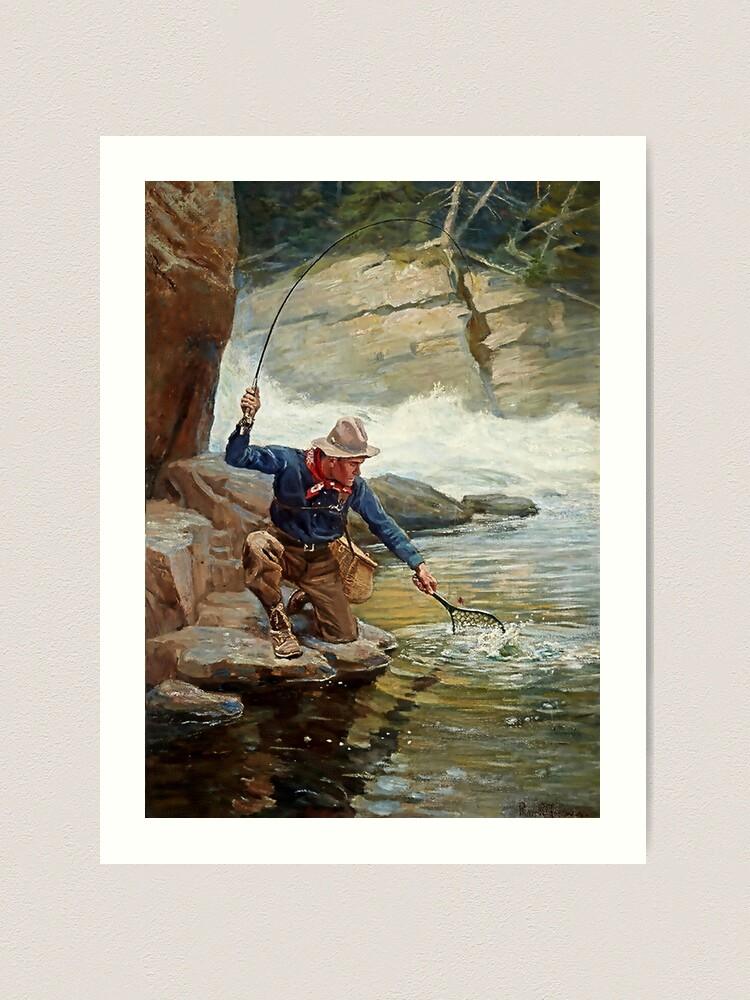 “Critical Moment” Fishing Art by Philip R Goodwin | Art Print