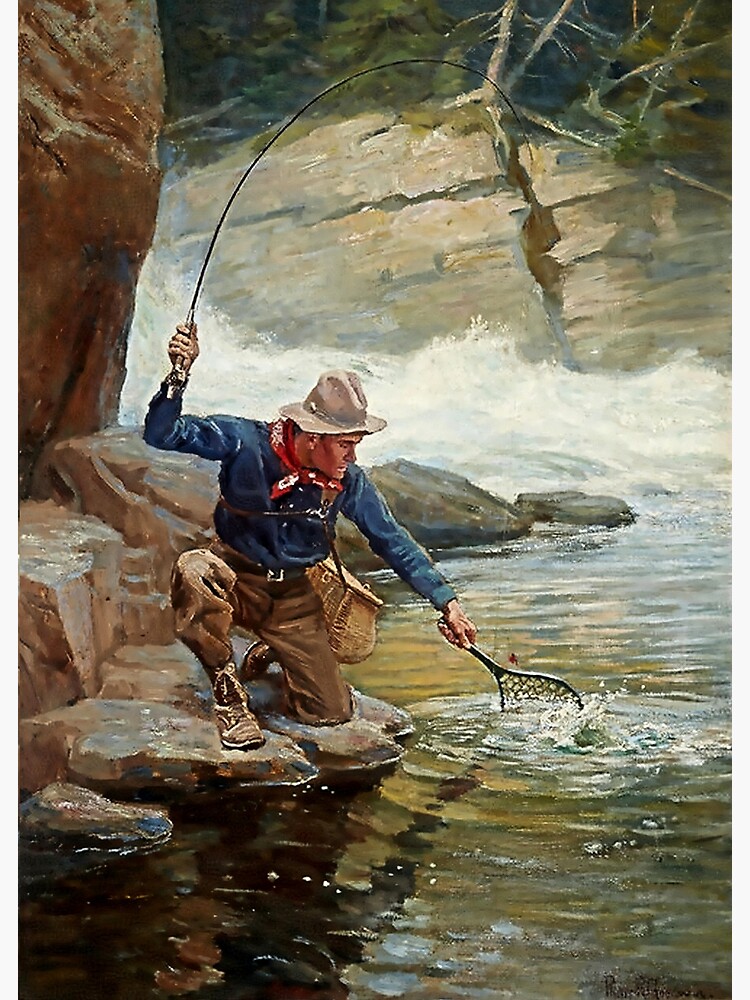 “Critical Moment” Fishing Art by Philip R Goodwin | Poster