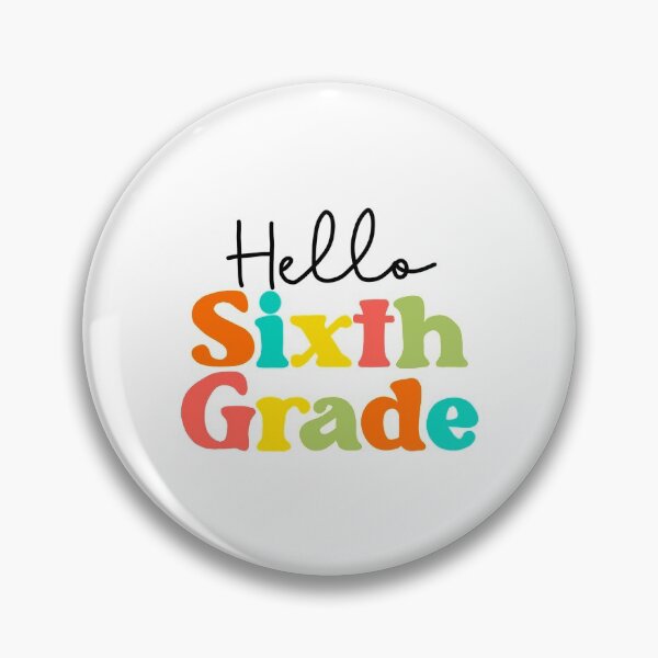 Item preview, hello sixth grade bright colors designed and sold by AndrewMarieD.