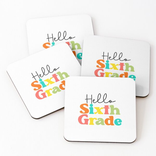 Item preview, hello sixth grade bright colors designed and sold by AndrewMarieD.