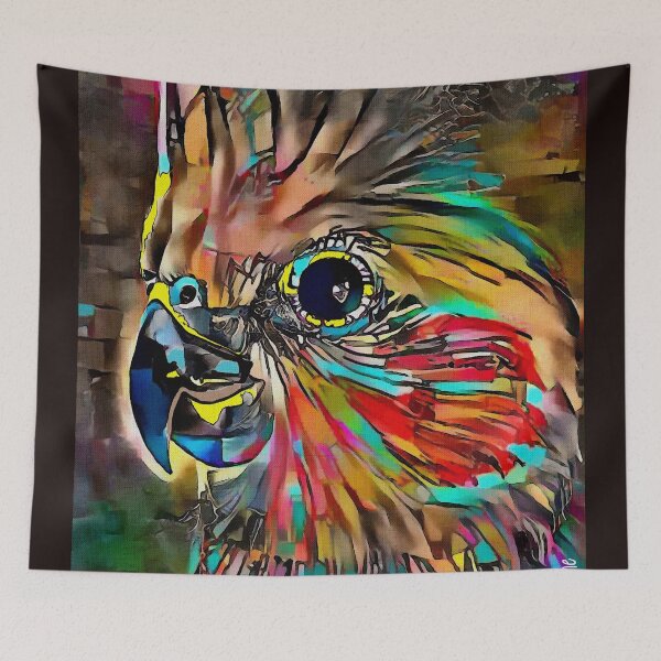 Item preview, Cute coconut, parrot, bird, oiseau, perroquet, parrot, lea roche paintings designed and sold by L. ROCHE.