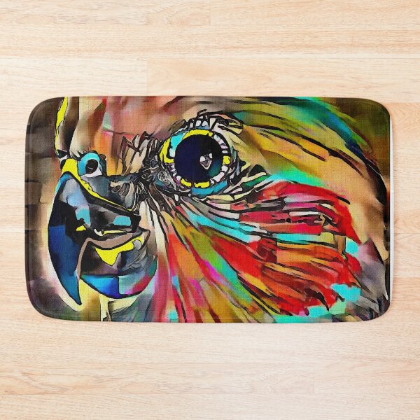 Item preview, Cute coconut, parrot, bird, oiseau, perroquet, parrot, lea roche paintings designed and sold by L. ROCHE.
