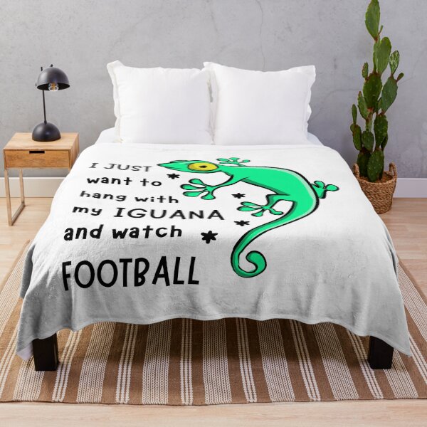 Item preview, I just want to hang with my iguana and watch football designed and sold by TheGreenGoat.