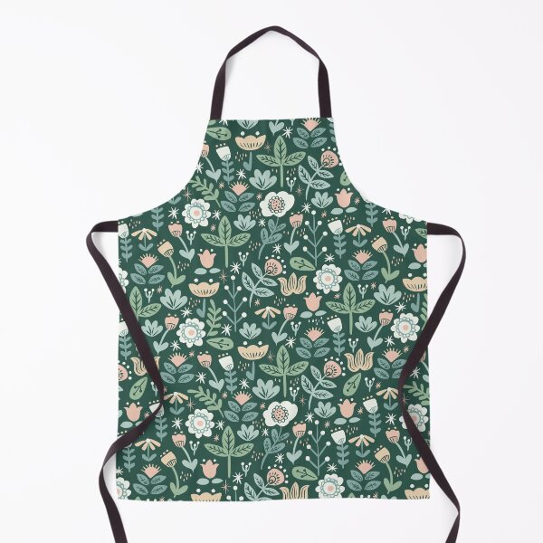 Item preview, Folk Florals - Green designed and sold by latheandquill.