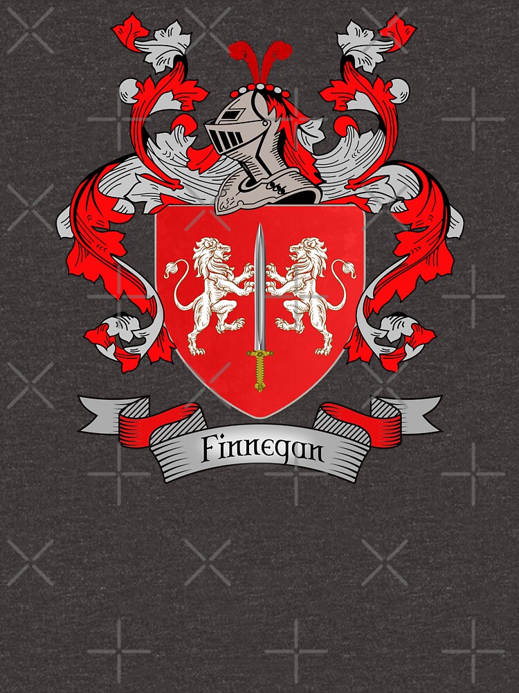 "Finnegan Coat of Arms Finnegan Family Crest" Tshirt for Sale by