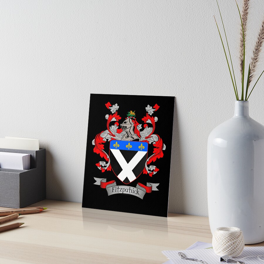 "Fitzpatrick Coat Of Arms Fitzpatrick Family Crest" Art Board Print For ...