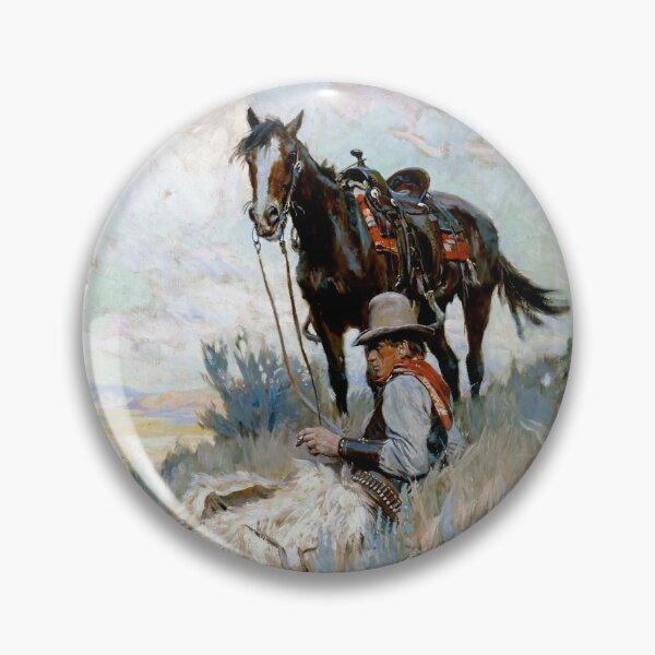 Breezy Riding” Western Art by WHD Koerner Throw Pillow by Patricia