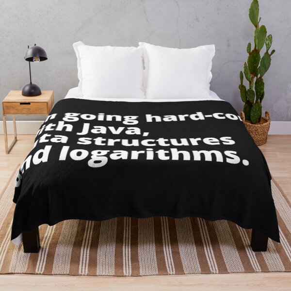 Item preview, I'm going hardcore with Java, data structures, and logarithms. designed and sold by WittyChest.
