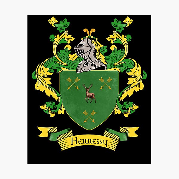 "Hennessy Coat of Arms | Hennessy Family Crest" Photographic Print for