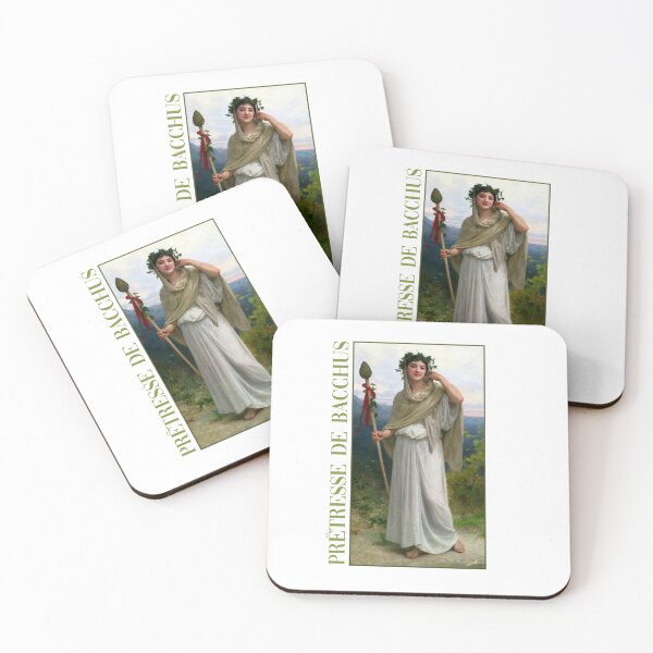 Priestess of Dionysus by Bouguereau Coasters (Set of 4)