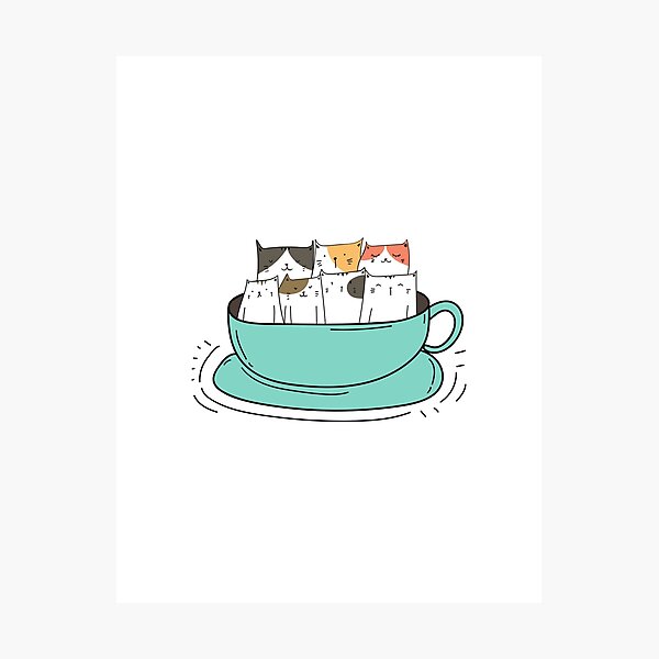 Item preview, Cute cats in a tea cup! designed and sold by Sebastian Crafts.