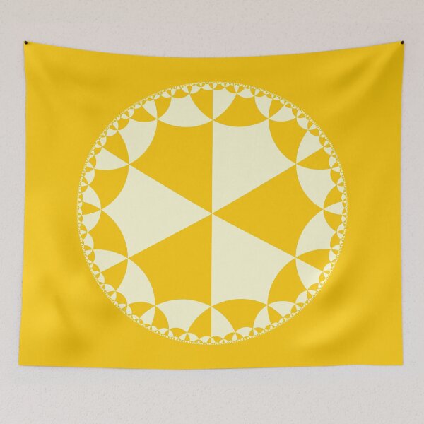 Item preview, hyperbolic square tiling yellow designed and sold by egg-pdf.